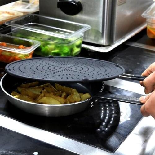 Silicone Splatter Guard Oil Splatter Screen Frying Pan Grease Guard Nonstick Oil Grease Lid Cover Kitchen Oil-Proof Splash Cover