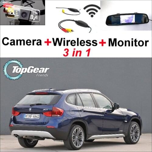 Special WiFi Camera + Wireless Receiver + Mirror Monitor Easy DIY Rear View Back Up Parking Backup System For BMW X1 E84 X3 E83