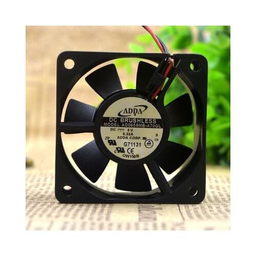 New ADDA 6025 6CM Ball Bearing Cooling Fan 5v 0.32A AD0605MB-A70GL