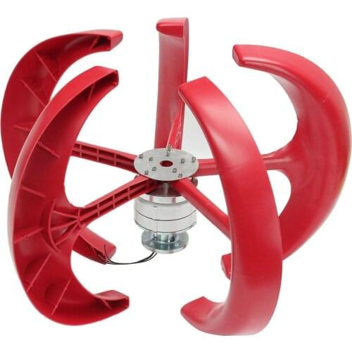 Vertical Axis Wind Turbine Generator 400W 12V 24V 48V 5 Blades + Waterproof AC to DC Charger Controller