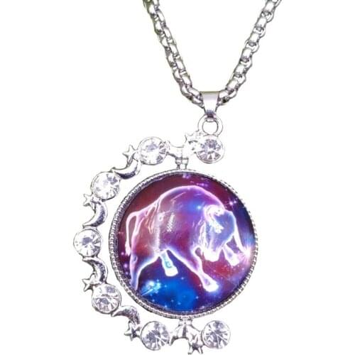 Rotatable Double faced Punk Van gogh The Starry Night Sunflower Necklace Pendant Men Female Women Girl Party Xmas Gift AW039-50