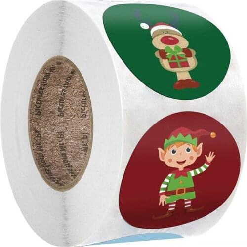 100-500pcs Merry Christmas Stickers Envelope Gift Cards Package Seal Label Christmas Decoration Gift Series Sticker Tags