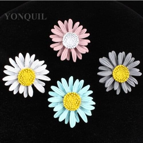 2020 High Quality Metal Flower Brooch Pins New Style Lady Women Flower Corsage Pin 10Pcs/Lot 4 Colors Available Free Ship SYBB72