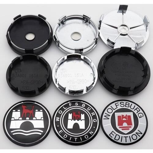 4pcs 56mm 60mm wolfsburg edition logo car emblem Wheel Center Hub Cap auto Rim refit badge covers sticker styling accessories