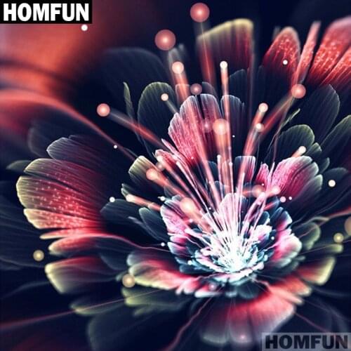 HOMFUN 5D DIY Diamond Embroidery Full Display "Art flowers" Diamond Painting Square/Round Rhinestones Decor Art A01064