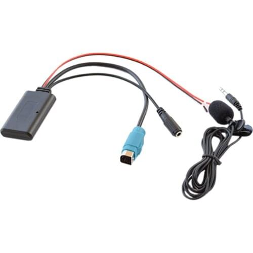Car Radio KCE-237B Full Speed AUX Input Replacement 3.5MM o MP3 Bluetooth 5.0 Microphone Adapter for Alpine