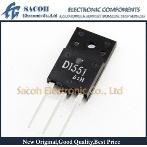 Free shipping 10Pcs 2SD1551 or 2SD1552 or 2SD1553 or 2SD1550 TO-3PF 5A 1500V Silicon NPN Power Transistors
