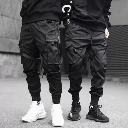 Fashion Men Full Length Sweatwear Pants 2019 New Men Multi-pocket Hip Hop Sweatpants Casual Men Cargo Trousers