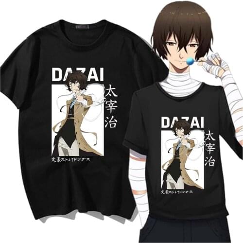 Bungo Stray Dogs Dazai Osamu Anime T-shirt for Woman/man