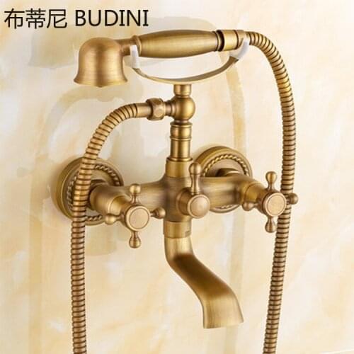 Bath Rain Shower Black Faucet Bathtub Faucet Tap Wall Bathroom Shower Tap Bath Sink Faucet Water Mixer Tap Shower System
