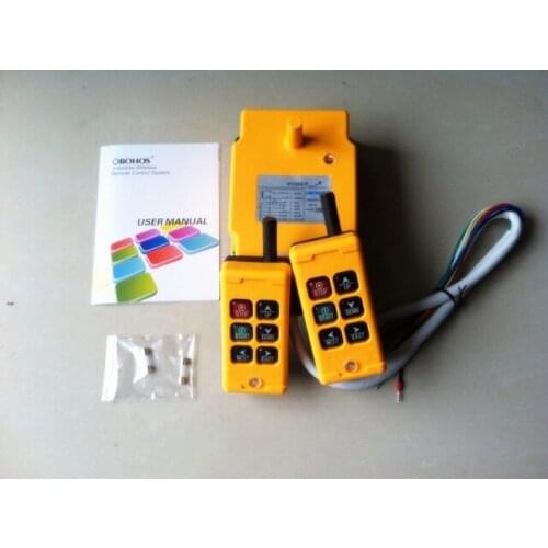 HS-6 220VAC 2 Transmitters 2 Motions 1 Speed Hoist Crane Truck Remote Control System