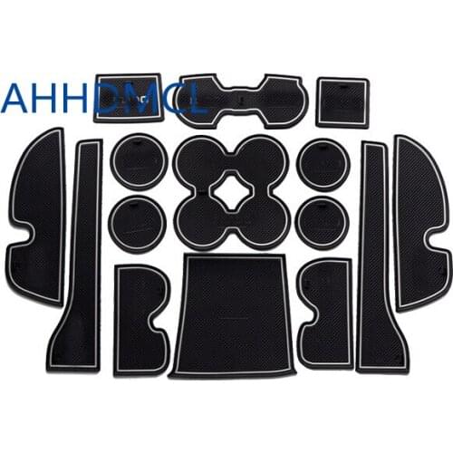 Car Door Gate Slot Mats Cup Armrest Storage Pad For Land Cruiser Prado 2010 2011 2012 2013 20142015 2016