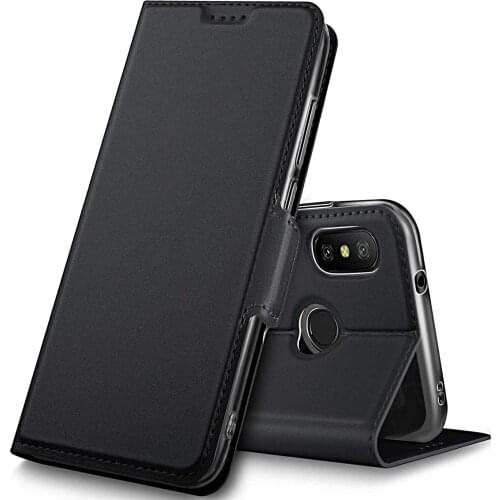 COVER for Xiaomi Redmi Note 6 Pro wallet Leather black Leather CASE