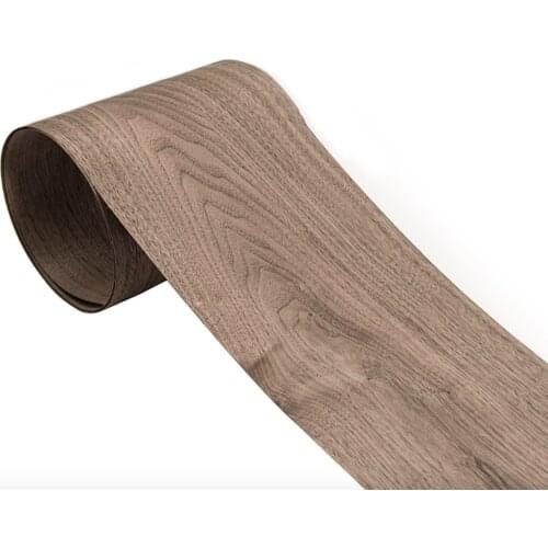 L:2.5Meters Width:220mm Thickness:0.5mm Natural Dark Black Walnut Thick Wood Veneer Speaker Veneer Solid Wood Skin