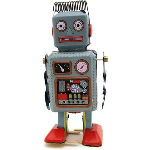 1 Pcs Retro Robot Iron sheet Eighties style Home Coffee shop Office Bar Decoration Craft Nostalgic Ornaments Decoration
