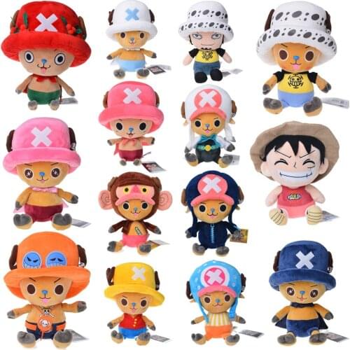 20cm 30cm 60cm One Piece Soft Plush Doll Tony Chopper Cotton Cushion Luffy Cosplay Law Sabo Sanji Kid Gift