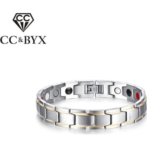 CC 2017 New Bracelets For Men Classic 12mm Bangles Titanium Stainless Steel Magnet Bracelet Bijouterie Drop Shipping SBRM-012