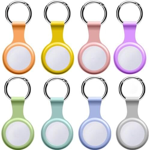 New For Apple Airtags Liquid Silicone Protective Sleeve For Apple Locator Tracker Anti-lost Device Keychain Protective Sleeve