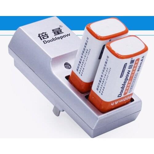 Newest Doublepow Two Slots 9V Battery Charger DP-K19 Full Automatic Stop Charging Charger For Rechargeable Batteries