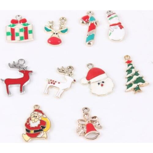 Wholesale Christmas Floating Charms Mix Styles Charms For Christmas For Living Glass Floating Memory Locket 50pcs