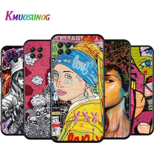 Popular Art Graffiti For Huawei Nova 2 2i 3 3E 3I 4 4E 5 5I 5Z 5E 5T 6 7 7I 8 SE Lite Pro SE Silicone Black Phone Case