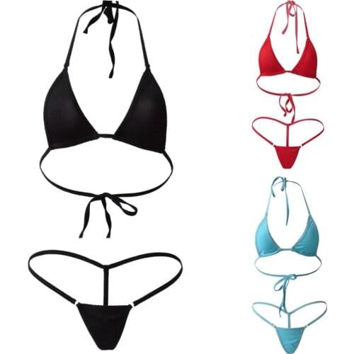 Sexy Mini swimsuit ladies Sexy perspective bikini Set Swimsuit Push Up Bra G-string Thongs Lingerie Women Bathing Suit Swimwear