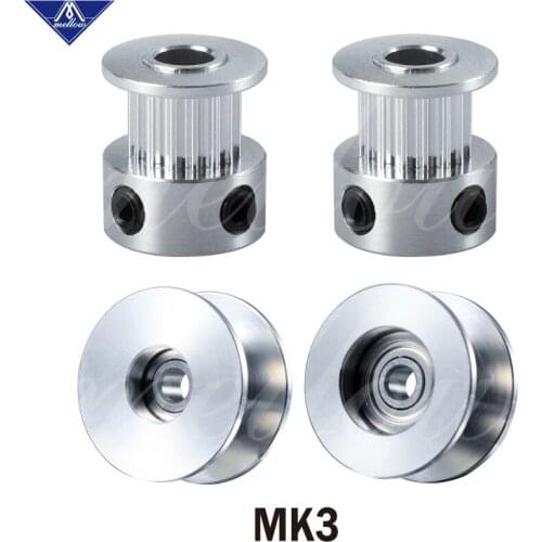 Mellow GT2-16 Tooth Timing pulley bearing idle pulley set Synchronous wheel for Prusa i3 MK2.5/S MK3/MK3S kit