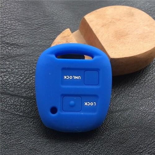Silicone rubber key cover case for TOYOTA CAMRY RAV4 PRADO COROLLA AVENSIS LAND CRUISER Yaris key 2 Button Yan
