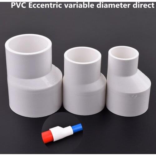 1Pc PVC Straight Eccentric Reducer Connectors Drainage Pipe Sewage Accessories Fish Tank Tube Joint Decoration Pipe