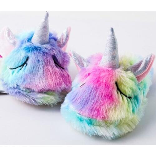 Kigurumi Unicorn Slippers Kids Cartoon Animal Shoe Onesies Pajama Baby Home Shoes Boys Girls Child Boy Girl Casual Cosplay Gift