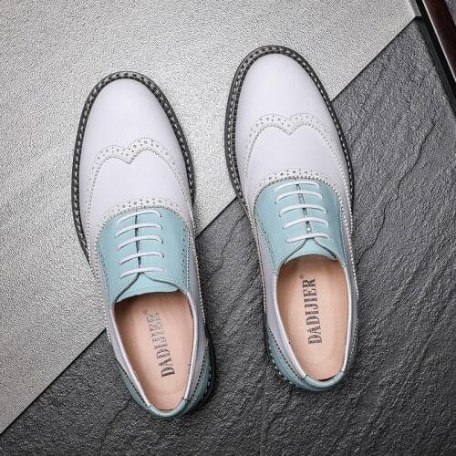 New Spring Autumn Fashion Trend Men Shoes British Formal Dress Casual Leather Shoes Wedding Business Brogue Shoe Loafers Oxfords