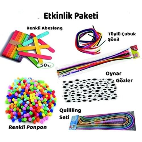 Event Package-Tongue Depressor Chenille Plays Eye Quillling Colorful 429974637