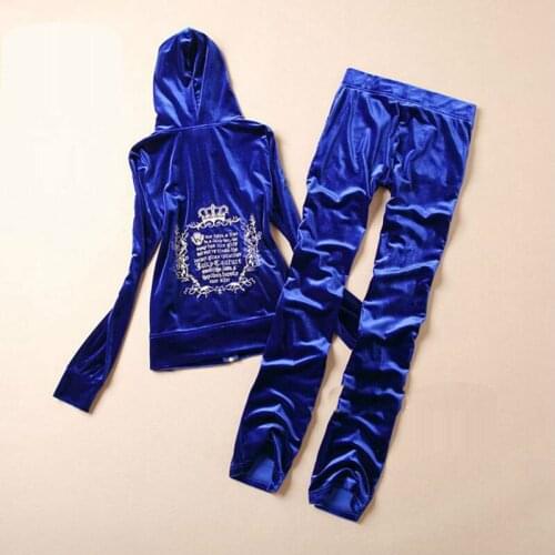 Spring Fall Tracksuit 2 Pieces Set For Women Velour Long Sleeve Hooded Top And Straight Pants Suit Outwear Korean M-3XL