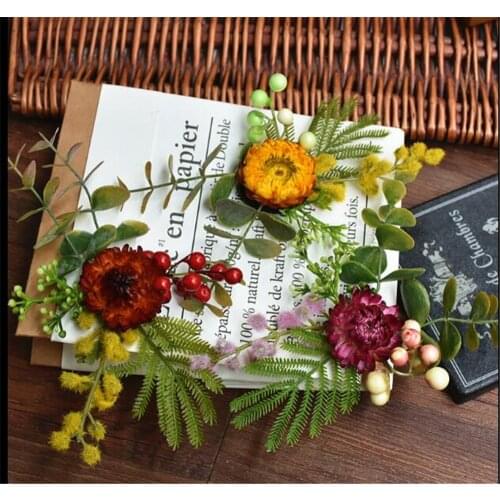 Daisy plant Handmade Wedding Bride Hairpin Flower Headdress Beach Wedding Hair clip Accessories B1027