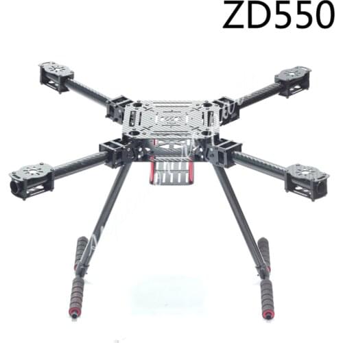 ZD550 550mm Pure Carbon Fiber Folding FPV Quadcopter Frame Kit with High Landing Gear Skid