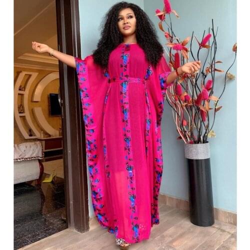 African Gown Large Size Womens Loose Dress Snow Press Diamond And Spinning Dress Dance Skirt + Stretch Inner Skirt Belt 2 Pieces