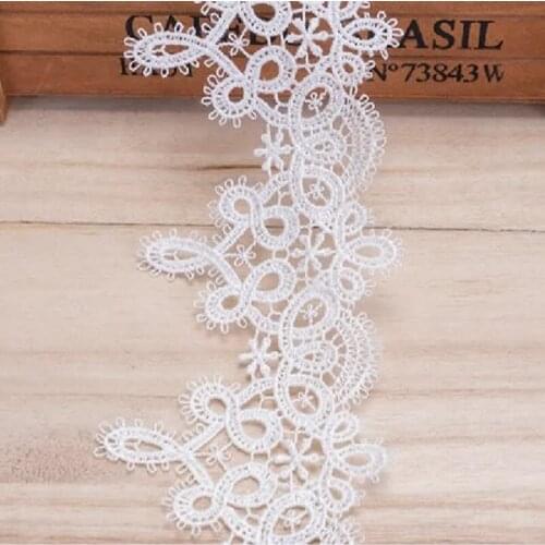1Yards Best Selling Lace Fabric Trim 6.5CM Guipure Embroidery Lace Fabric Applique Dress Sewing Lace Ribbon dentelle encajes TU1