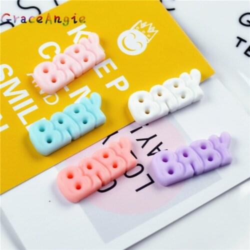 10pcs Letter Resin Flat back Cabochons for Phone Decoration Scrapbooking DIY Cute Child Baby Jewelry Wholesale DIY Accessries