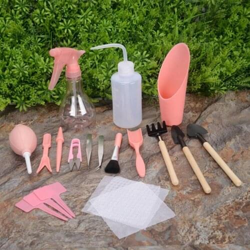 16pcs Portable Mini And Lightweight Succulent Transplanting Miniature Garden Planting Gardening Hand Tools Set