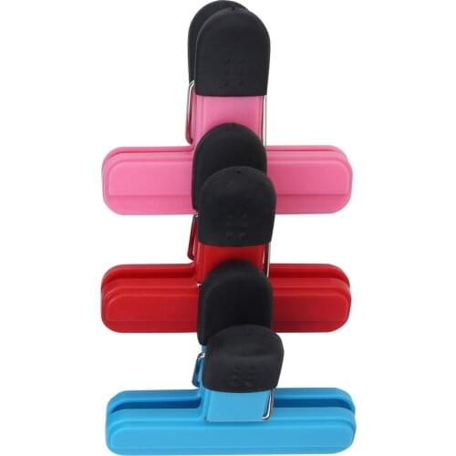 3Pc Kitchen Organizer Food Bag Clips Plastic Air Tight Seal Grips Sealing Sack Fixer Storage Retainer for Coffee Tea Potato Bags