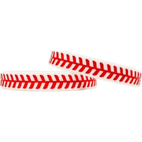 300pcs Motivational BASEBALL Silicone Bracelets Rubber Wristbands Free Shipping by DHL
