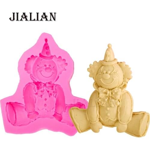3D Clown Silicone Mold Fondant Cake Decorating Tools christmas decorations Halloween Kitchen Baking Chocolate Mold T0083