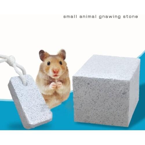 5Pcs Hamster Chew Toys Teeth Grinding Stones Volcanic Rock Block Mineral Calcium