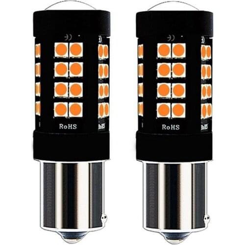 2PCS PY21W BAU15S Super Bright 1800Lm 3030 LED Car Rear Direction Indicator Lamp 1156PY 7507 Auto Front Turn Signals Light Amber