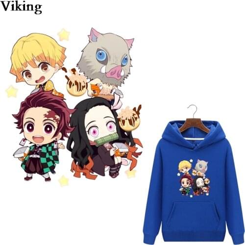 Cool Anime Heat Transfer Stickers Thermal Patch Fashionable Iron-on Patch Stylish Women Men Clothing Accessory G0857