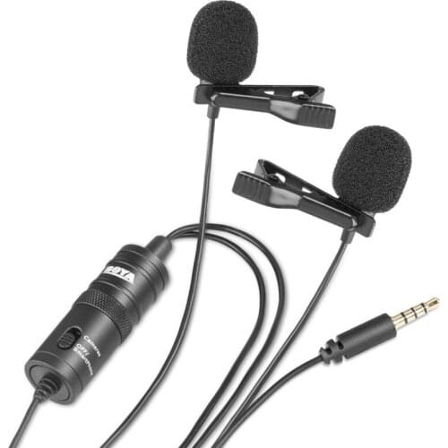 BOYA BY-M1DM Lavalier Microphone Clip-on Lapel Mic For Iphone Smartphones Cameras Camcorders Audio Recorder MIC Studio Microfone