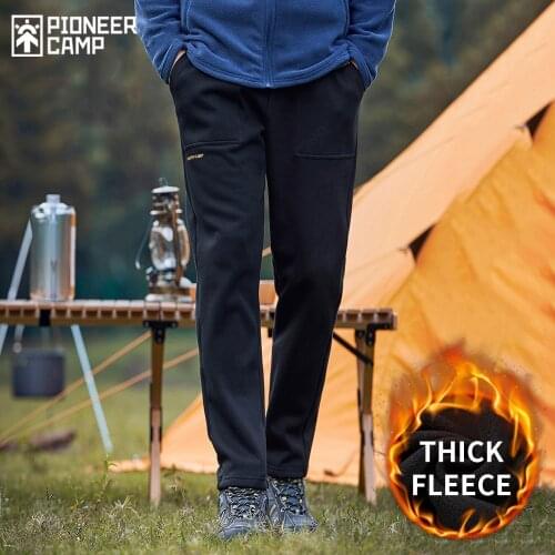 Pioneer Camp 2020 Thick Warm Joggers Men Straight 100% Cotton Black Green Winter Mens Sweatpants XZR023084