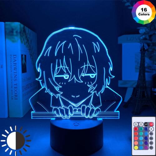 Bungo Stray Osamu Dazai Lamp for Room Decor Friend Birthday Gift Gadget Nakahara Chuya Night Light Anime Neon Light Dazai