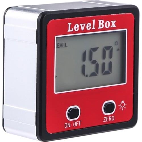 2-Key Digital Protractor Inclinometer Angle Finder Meter Digital Angle Gauge Electronic Protractor Level Box With Magnetic Base