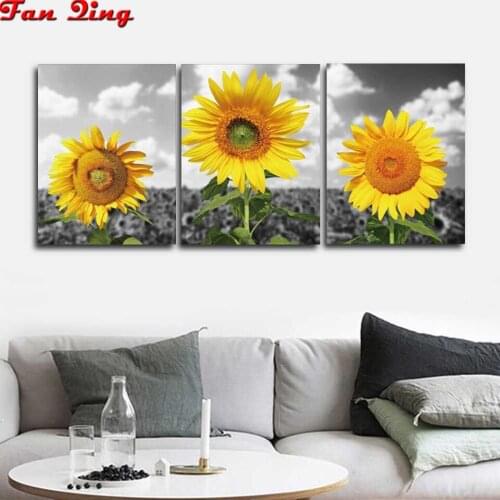 DIY Diamond Embroidery Full Square/Round Diamond Sunflower Rhinestone 5D Mosaic cross stitch Diamond Painting Home Decoration